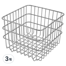 MONACO OLIVE Steel Pocket 多用途鋼絲籃, 銀色, 3個