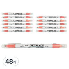 JAVAPEN Duplex 雙頭柔色螢光筆, 紅色, 48個