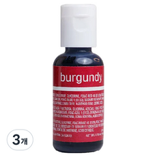 셰프마스터 리쿠아젤 수용성 식용색소 버건디, 20g, 3개
