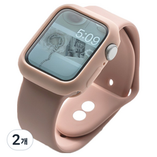 NUART Apple Watch 相容 Smoothie 矽膠果凍手機保護殼, 2個, 粉紅色