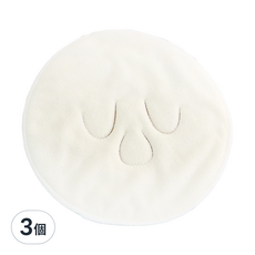 喵汪森林 日式熱敷毛巾面罩 三孔無綁帶 柔軟親膚, 3個, 單一顏色