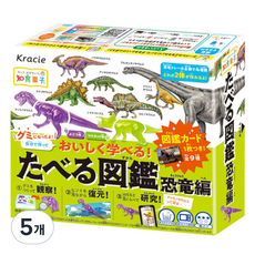 Kracie 葵緹亞 親子DIY食玩 恐龍圖鑑款, 恐龍模型盤4種+圖鑑卡9種, 5盒