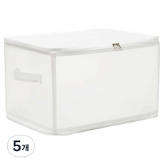 DOSell 簡潔整理收納箱 30L, 白色, 5個