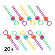 矽膠多功能束帶, 20個, 隨機出貨