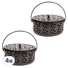 小麥購物 金屬蚊香盒 Y531 15 x 15 x 7.5cm 古銅色, 4個