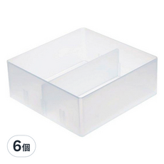 MUJI 無印良品 PP抽屜整理盒 100 x 100 x 40mm, 透明色, 1層