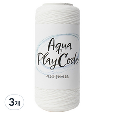 Yarna Aqua Play Co防水紗 夏季紗 50g, 3個, 1 白色