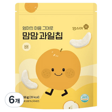 맘스미 맘맘 과일칩 배, 11g, 6개