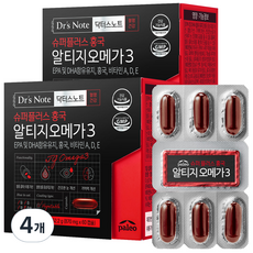 팔레오 닥터스노트 슈퍼플러스 홍국 알티지 오메가 3 52.2g, 60정, 4개