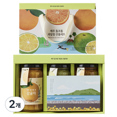 ORGA 濟州香甜水果釀3種禮盒, 2個, 柑橘茶 + 青橘茶 + 漢拏峰茶