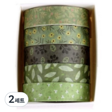 KOKA 自然設計紙膠帶5入組, 2套, 02薄荷