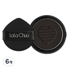 lala Chuu 完美髮際線氣墊補充蕊 9g, 6個, 自然黑