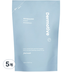 더모티브 리프레싱 풋샴푸 리필 400ml, 1개입, 5개