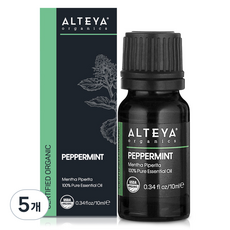 알티야오가닉스 페퍼민트 에센셜 오일, 10ml, 5개