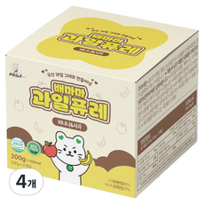 배마마 국내산 과일 퓨레, 4개, 200g, 바나나&사과