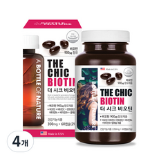 어바틀오브네이처 더 시크 비오틴, 4개, 60정