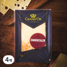 그랑도르 에멘탈러 슬라이스 치즈, 160g, 1개입, 4개