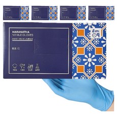 에이엠공구 마라나타 니트릴장갑 100p, 블루, 소(S), 5개