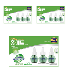 홈매트 그린에디션 리퀴드 리필 3p, 3개, 87ml