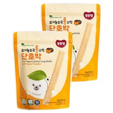 또또맘 유아용 유기농 오곡 롱 스틱 과자, 단호박, 30g, 2개