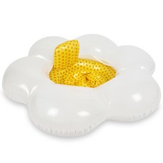 SWIM ABOUT 圓點圖案花朵形狀腳套式靠背泳圈, 混合顏色, 1個