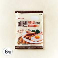 롯데햄 에센 브런치 비엔나 오리지널, 180g, 6개