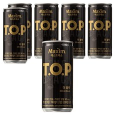 티오피 맥심 더 블랙 커피, 200ml, 6개