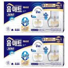 홈매트 맥스 제로 리퀴드 훈증기 살충제 + 리필 29ml x 3p 세트, 2세트 2세트