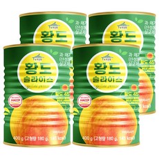 녹색상회 황도 슬라이스, 400g, 4개