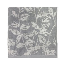 Gemini 双星毛巾 枝葉剪影印象浴巾, 100%純棉, 65*137公分, 灰色, 1條