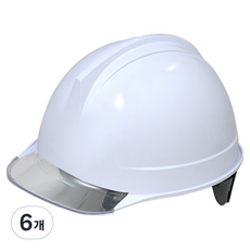 DONGMYUNG 建築工地 頭部保護 盔型 透明窗 安全帽 DMS-D-3002 AM-831, 白色, 6個