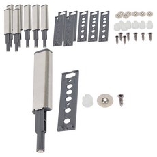 원터치 빠찌링 실버 2p + 원형철판 문짝 부착용 설치용 피스, 4세트