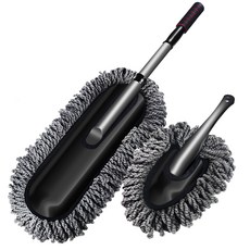 GMZ MOTORS 車用超細纖維超輕量除塵撢2件組 + 專用塑膠收納袋套組, 1套