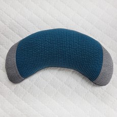 숙면예감 논슬립 반달 메밀 베개, 하늘색, 1개