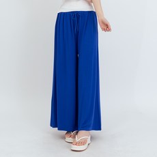 Elsso 女款柔軟觸感寬版鬆緊長褲