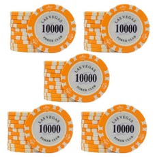 拉斯維加斯黏土撲克籌碼 50入, 50個, 混合顏色