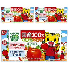 KAGOME 可果美 巧虎綜合蔬菜蘋果汁, 100ml, 9入