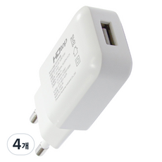 HDtop USB低功率充電頭 DC 5V 1A, 단일 색상, 4개