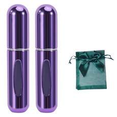 ajj 휴대용 향수 공병 5ml x 2p + 파우치, 1개, 14 브라이트 퍼플