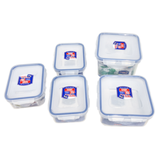 LocknLock 樂扣樂扣 保鮮盒套裝 SET-5P-NTL-CN-8, 1組, 容器 + 蓋子