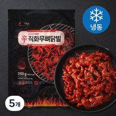 수월한 직화 무뼈닭발 (냉동), 250g, 5개