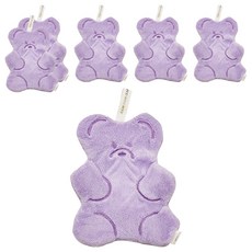 小熊軟糖擦手巾, 珊瑚絨, 長22.5cm/寬17.5cm, 1條, 6條