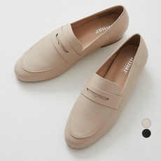 afinar 簡約素色皮革樂福鞋 2.5cm