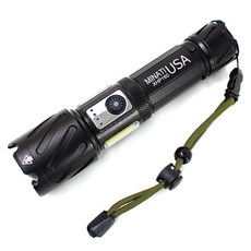 Minati XHP160 LED 變焦探照燈手電筒 J78 單品, 黑色, 1套