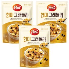 포스트 현미 그래놀라 시리얼, 500g, 3개