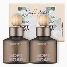 쿤달 퍼퓸 차량용 방향제 75ml 2개 + 우드볼 스틱 2개 세트, 소프트솝향, 1세트