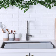 인콕 실리콘 싱크대 물막이 와이드형 75cm, 그레이, 1개