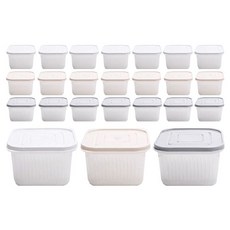 반투명 채반 사각 밀폐용기 랜덤발송, 24개, 단품