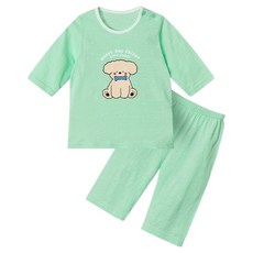 유니프랜드 퍼피 7부 면 내의 상하의 세트