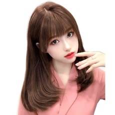 가발위드 c컬 붙임머리 40cm 195g, 라이트브라운, 1개